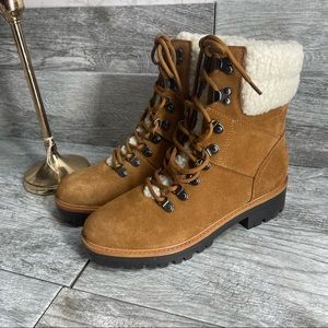 Marc Fisher combat suede boots size 8
